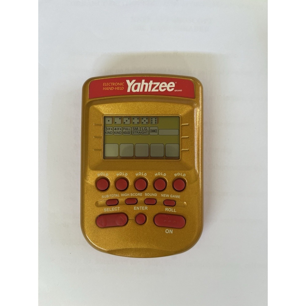 Milton Bradley Yahtzee Electronic Handheld Game 2002 Vintage, Tested Working